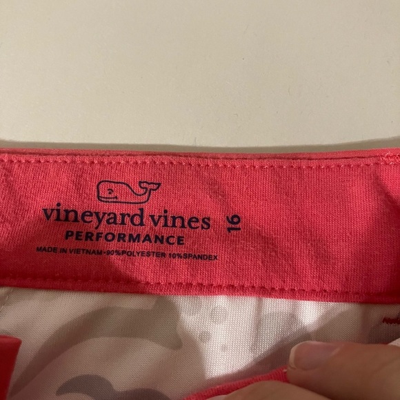 Vinyard Vines Girls Sz 16 Pink Performance Pants Adjustable Waist Staight Leg - Picture 4 of 9